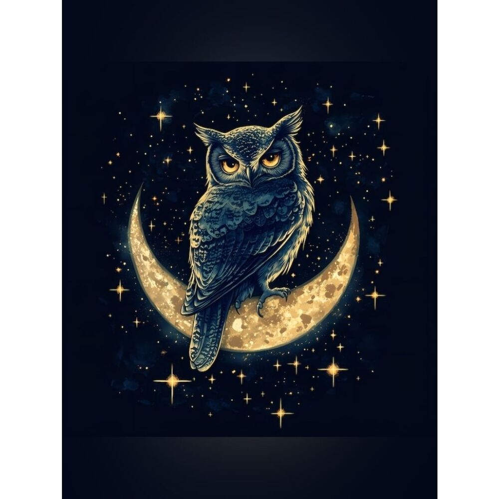 Night Sky Owl Custom Fridge Magnet Home Kitchen Decor